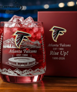 Atlanta Falcons 60th Anniversary Whiskey Glass