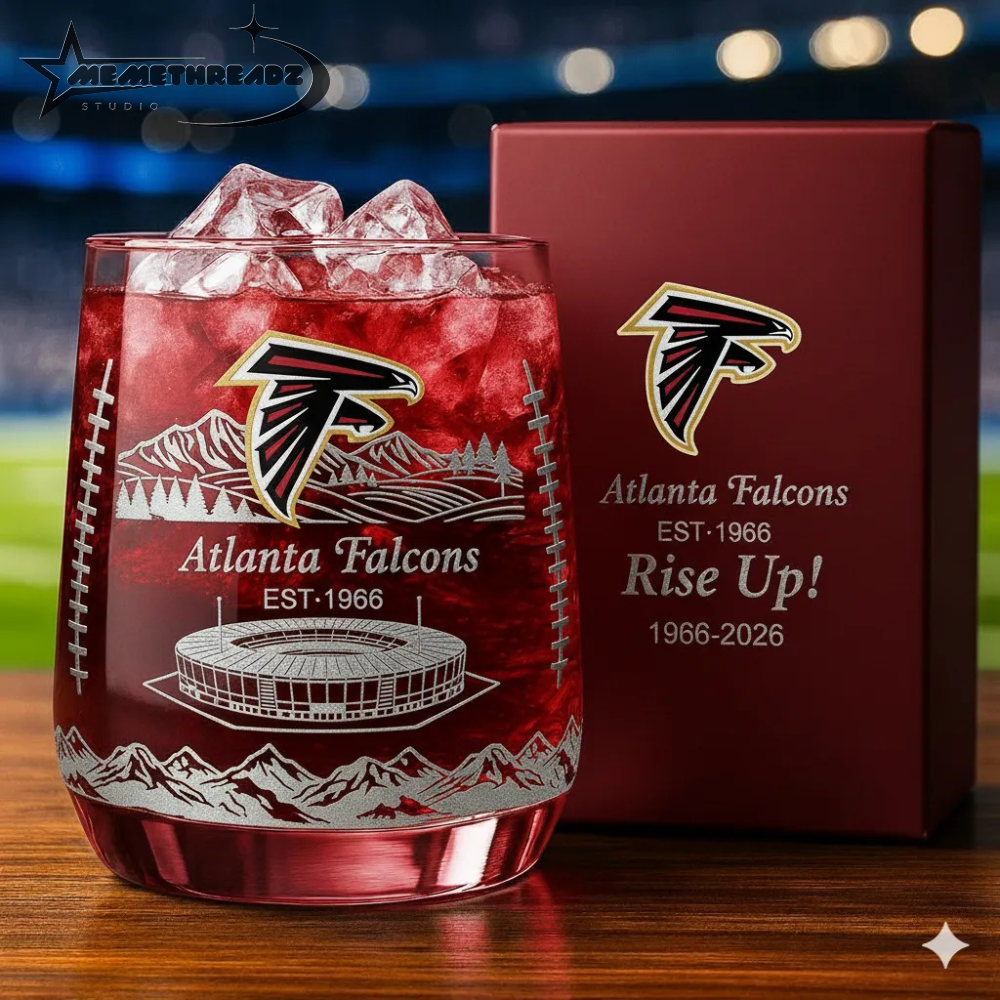 Atlanta Falcons 60th Anniversary Whiskey Glass Atlanta Falcons 60th Anniversary Whiskey Glass