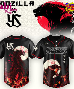 Tokyo Yakult Swallows Special Godzilla Minus Zero Limited Edition Baseball Jersey