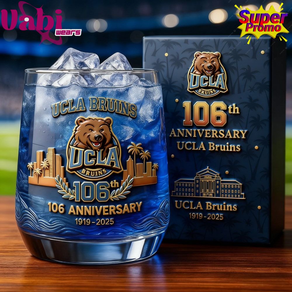 UCLA Bruins 106th Anniversary Whiskey Glass UCLA Bruins 106th Anniversary Whiskey Glass