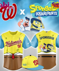 Washington Nationals. X Spongbob Squarepants Night Baseball Jersey