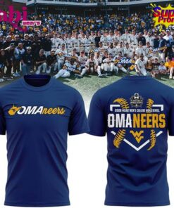West Virginia Mountaineers 2026 NCAA Baseball Men’s College World Series Omaneers Navy T-Shirt