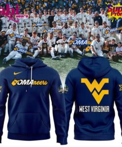 West Virginia Mountaineers 2026 NCAA Mens Baseball Omaha College World Series Hoodie Tee Navy 4